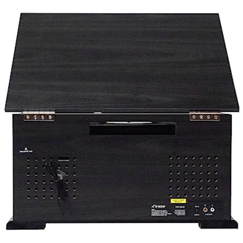 Victor State 7-in-1 Wood Music Center Graphite - Refurbished