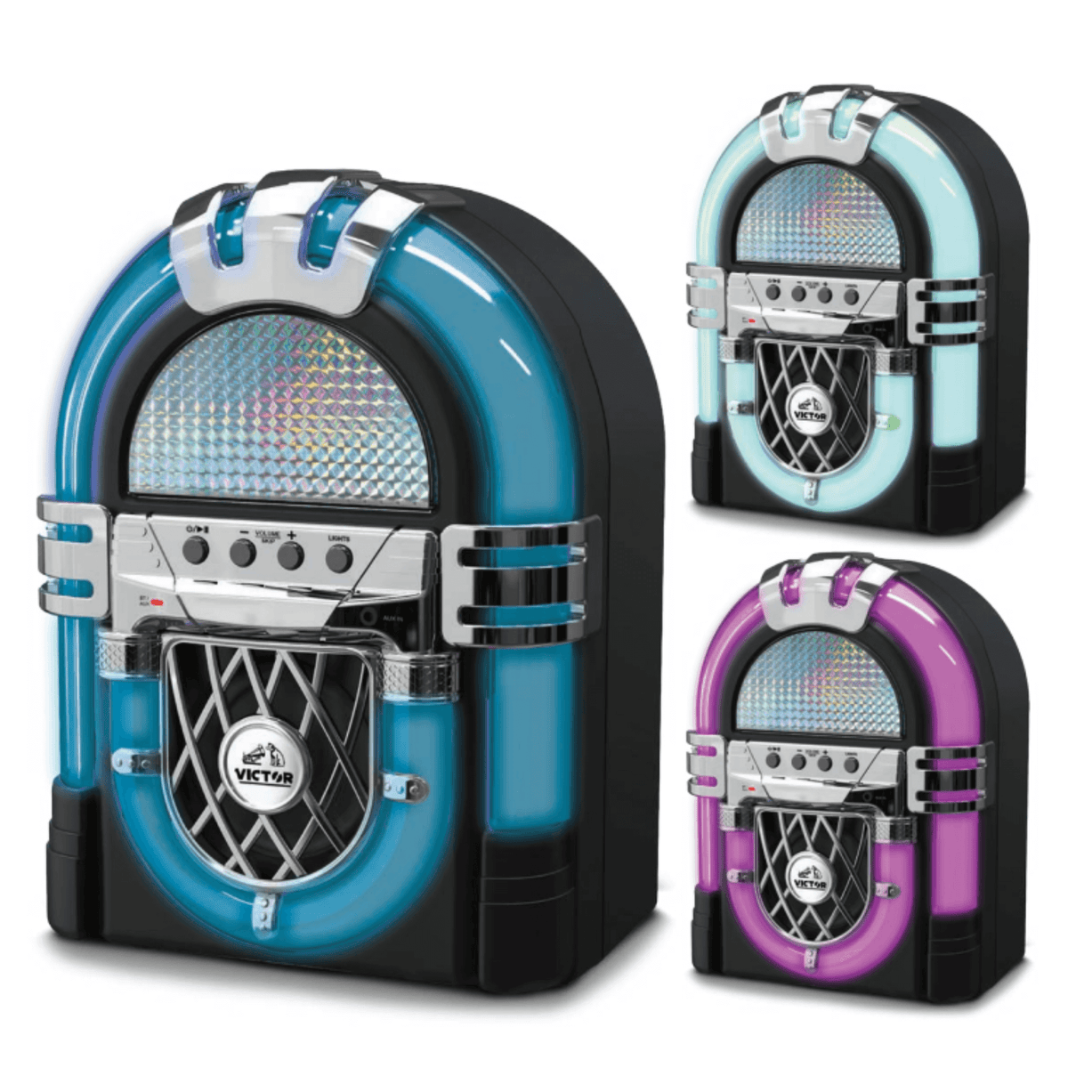 Victor BLVD Mini Bluetooth Jukebox with Multicolor LED Lighting - additional product photo