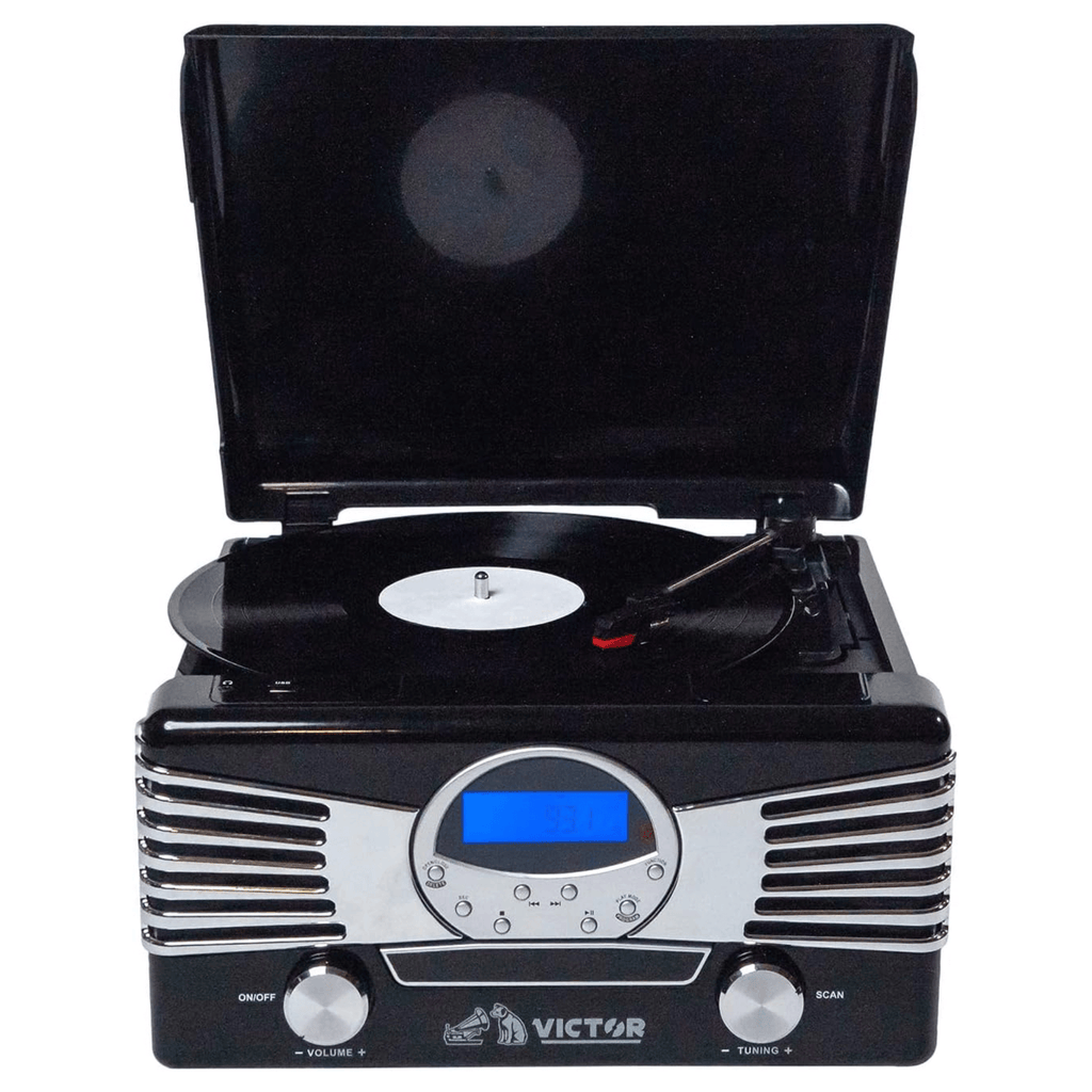 Victor Diner 7-in-1 Turntable Music Center Black - Refurbished