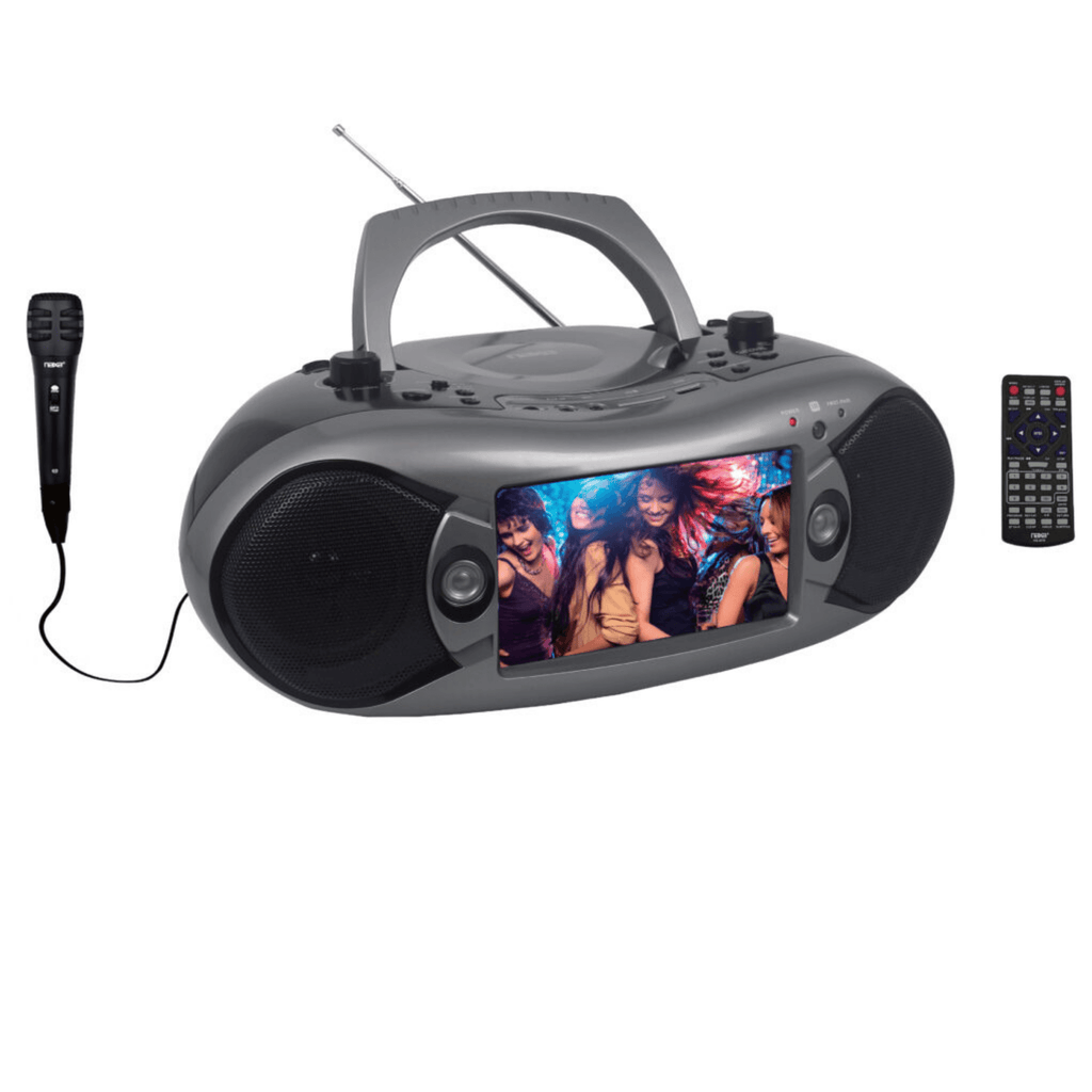 Naxa 7" Bluetooth TV DVD Boombox with Mic Grey - Refurbished - additional product photo