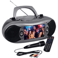 Naxa 7" Bluetooth TV DVD Boombox with Mic Grey - Refurbished