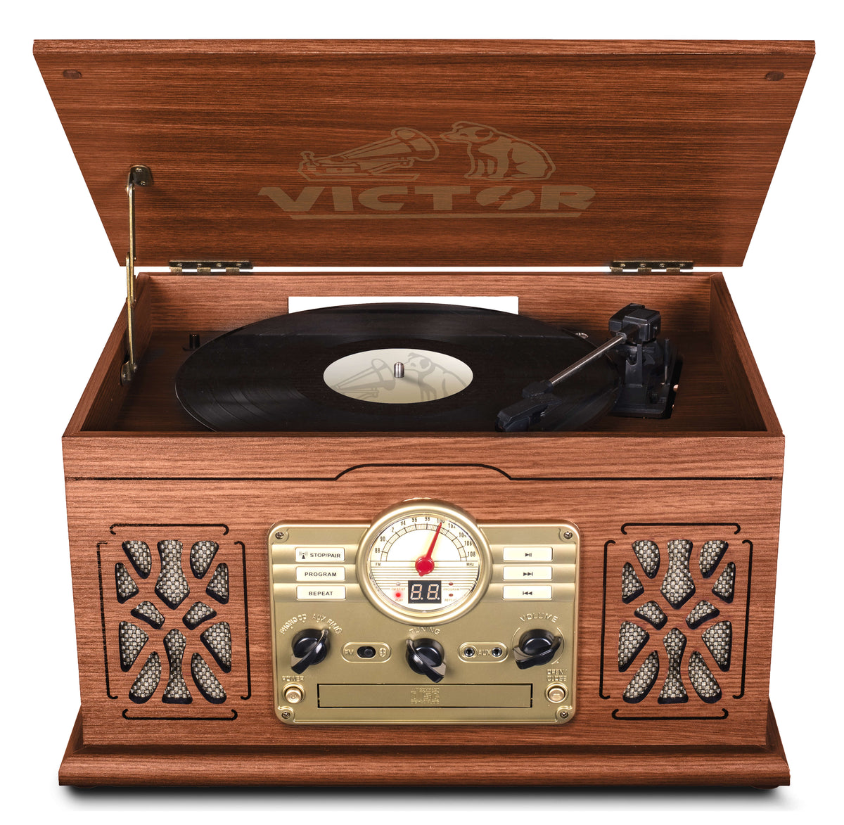 Victor State 7-in-1 Wood Music Center - additional product photo