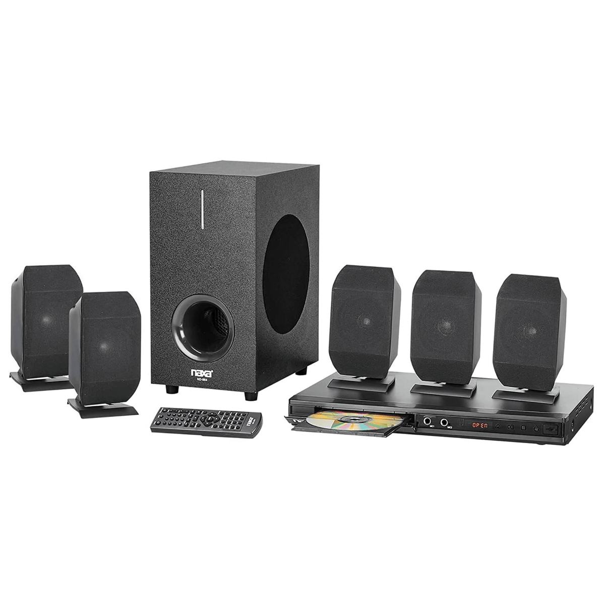 Naxa 5.1 Channel Home Theater DVD & Karaoke Speaker System - Refurbished - additional product photo