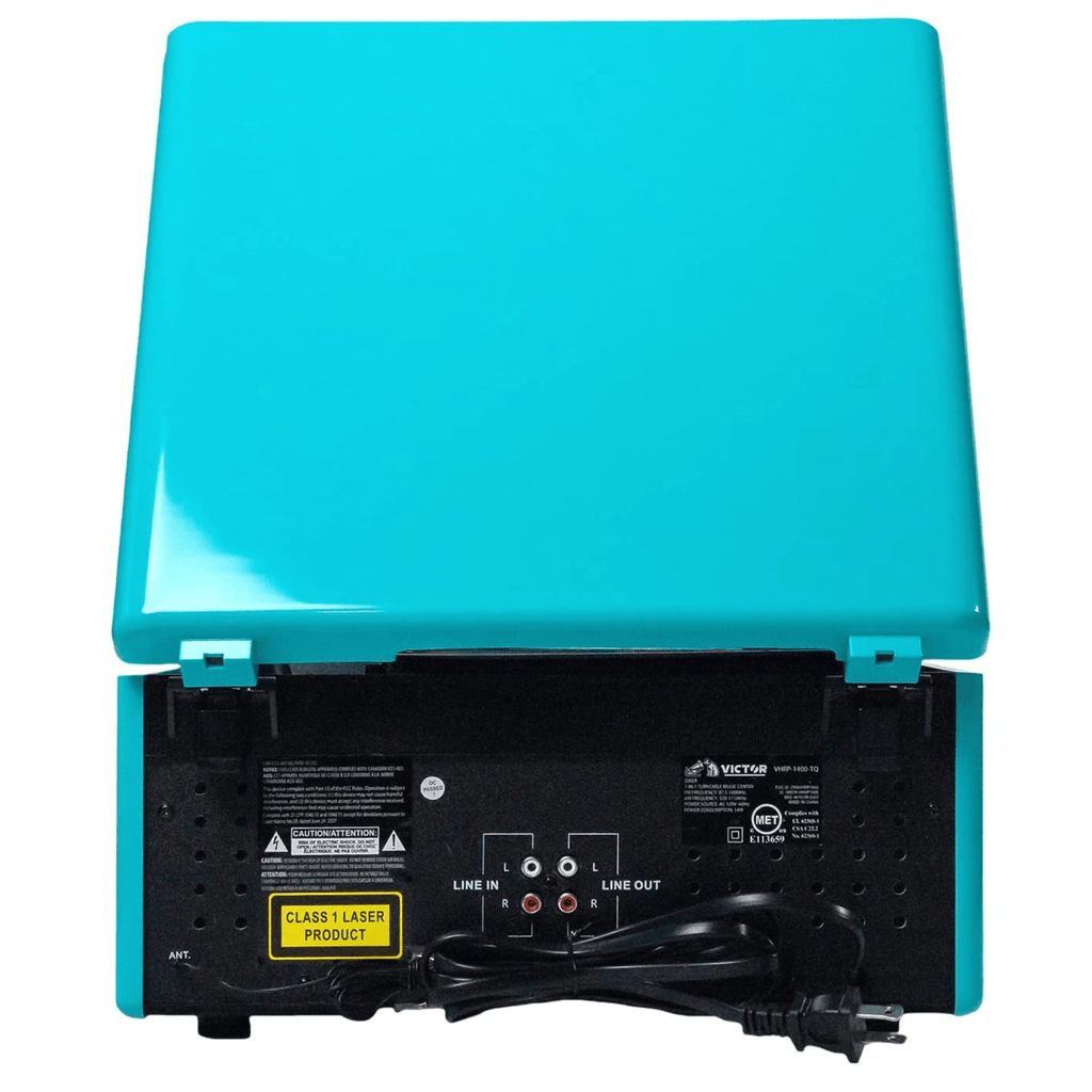 Victor Diner 7-in-1 Turntable Music Center Turquoise - Refurbished