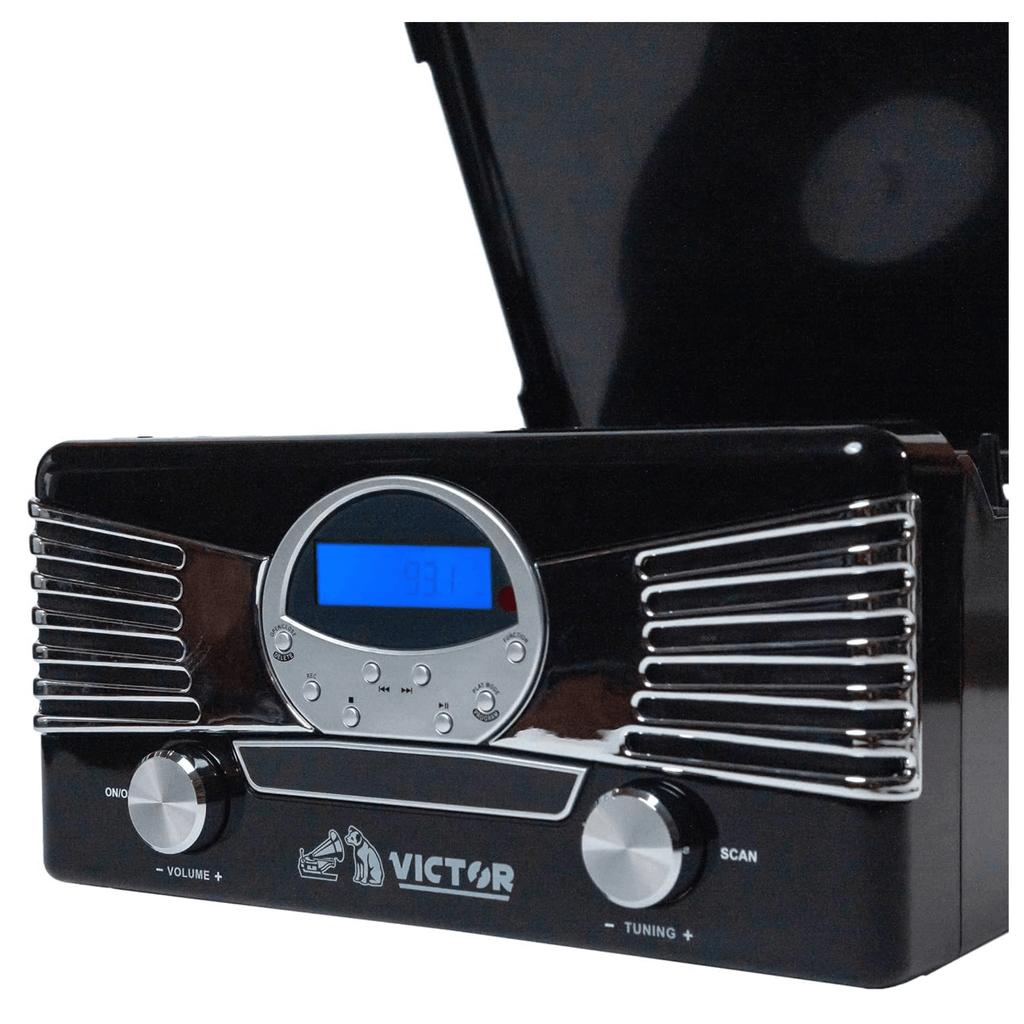 Victor Diner 7-in-1 Turntable Music Center Black - Refurbished