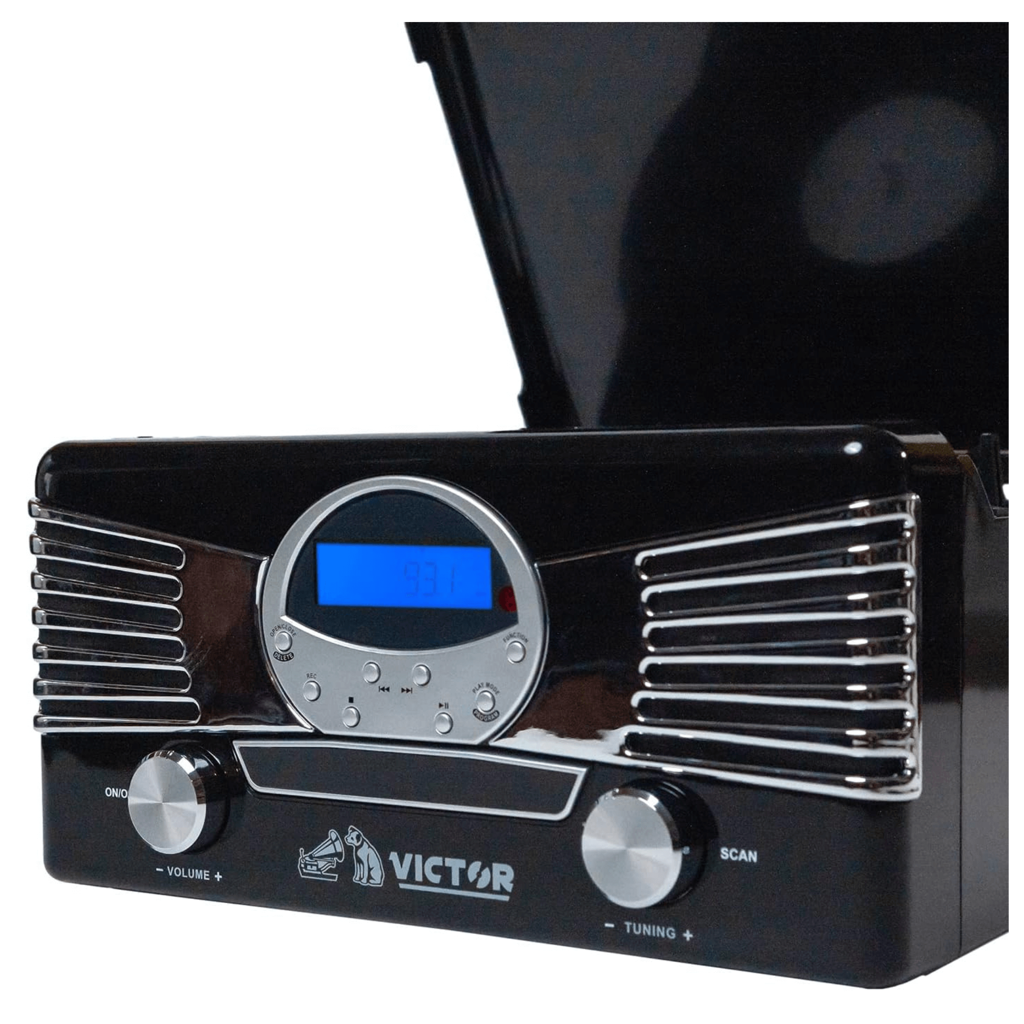 Victor Diner 7-in-1 Turntable Music Center Black - Refurbished