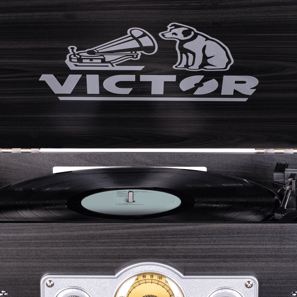 Victor Belmont 8-in-1 Wood Music Center Graphite - Refurbished