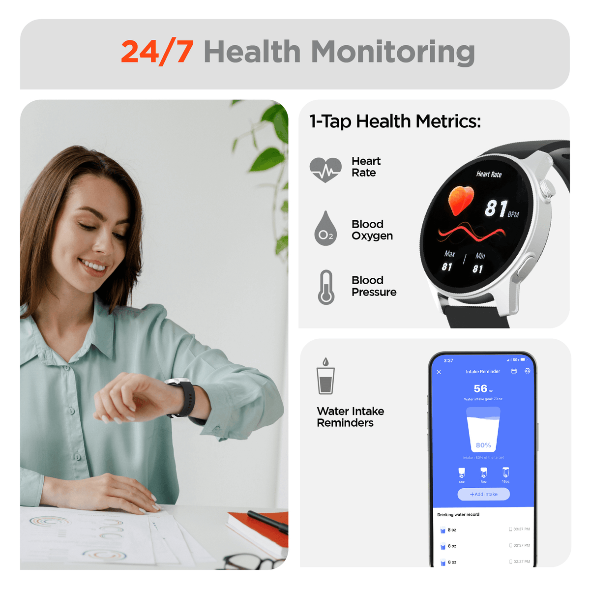 HyperGear SmartWatch + Fitness Tracker - additional product photo