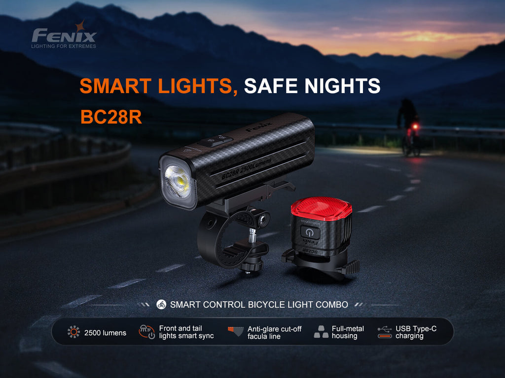 Fenix BC28R Smart Head & Tail Bike Light Combo