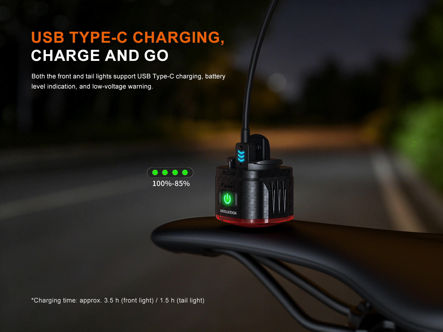 Fenix BC28R Smart Head & Tail Bike Light Combo