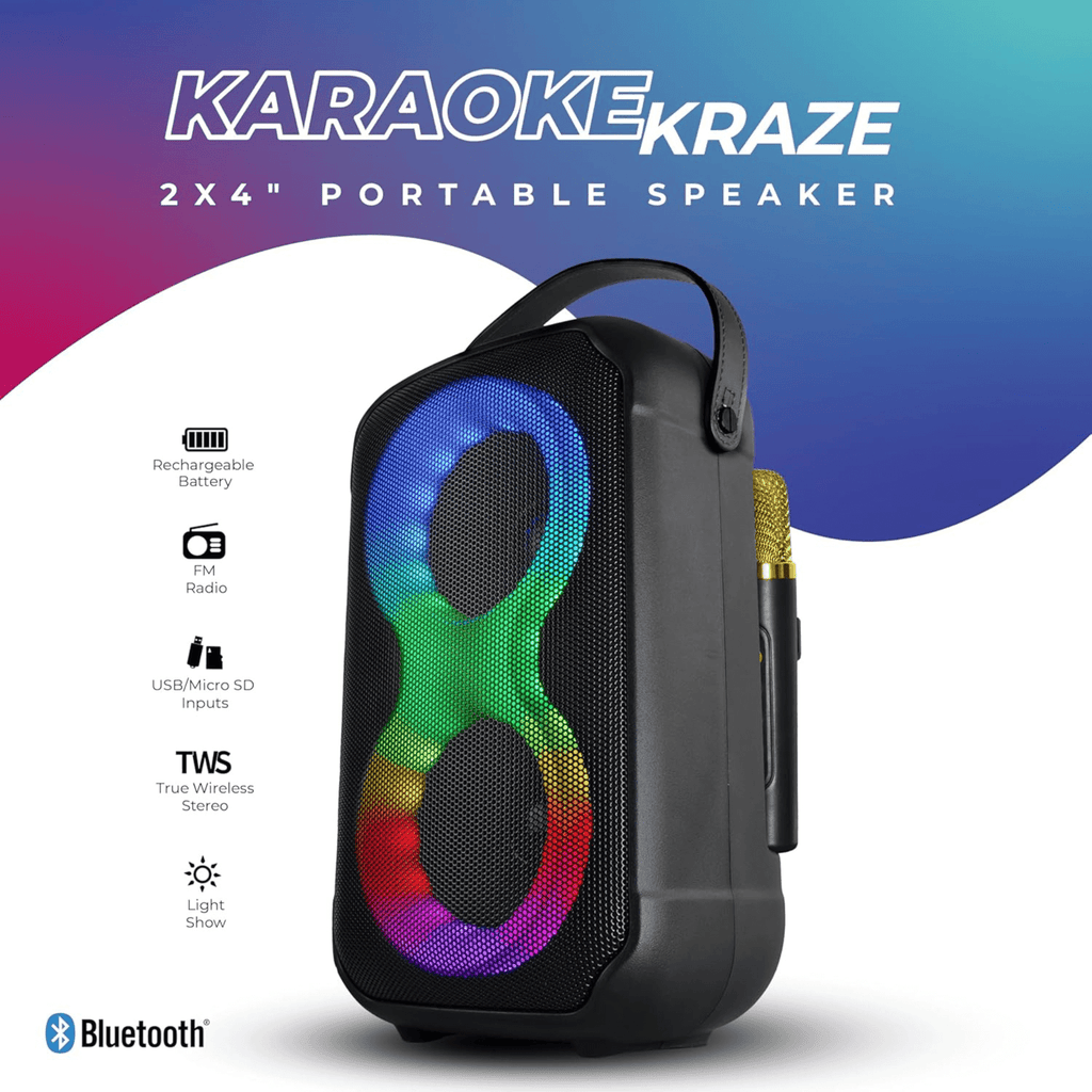 IQ Sound Karaoke Kraze 2x 4-Inch Portable Bluetooth Speaker - additional product photo