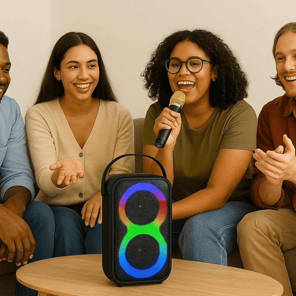 IQ Sound Karaoke Kraze 2x 4-Inch Portable Bluetooth Speaker