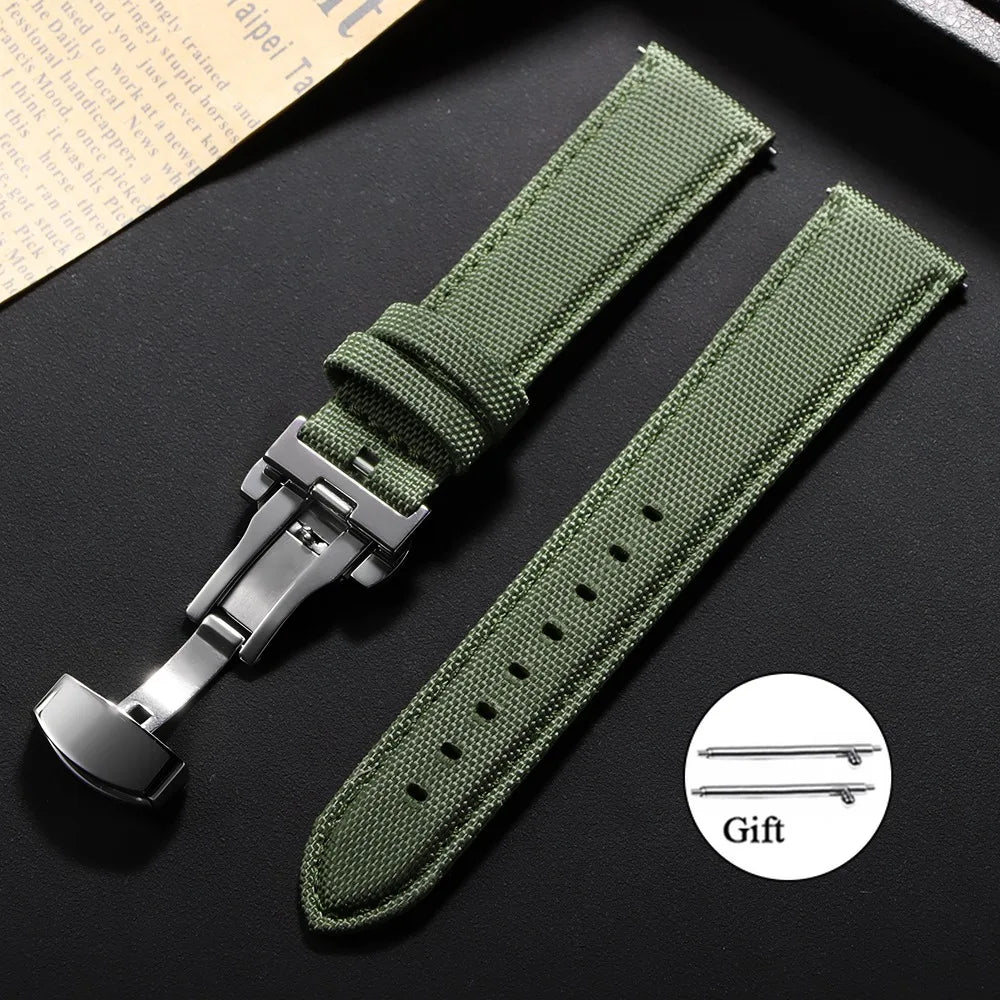 Motorola Moto Watch Bands Quick Release Sailcloth Nylon Strap Bracelet