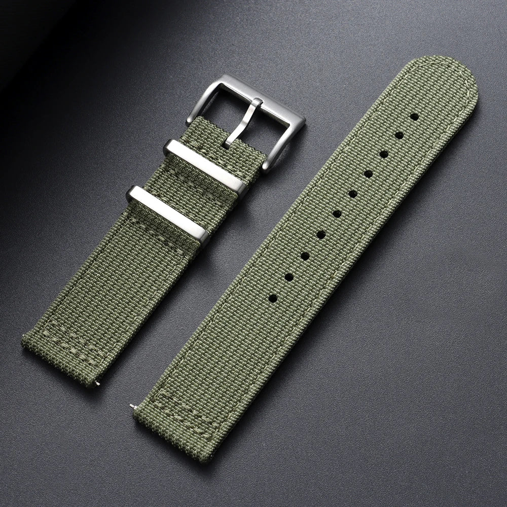 Motorola Moto Smartwatch Bands Ribbed Nylon Canvas Quick Release Watch Strap