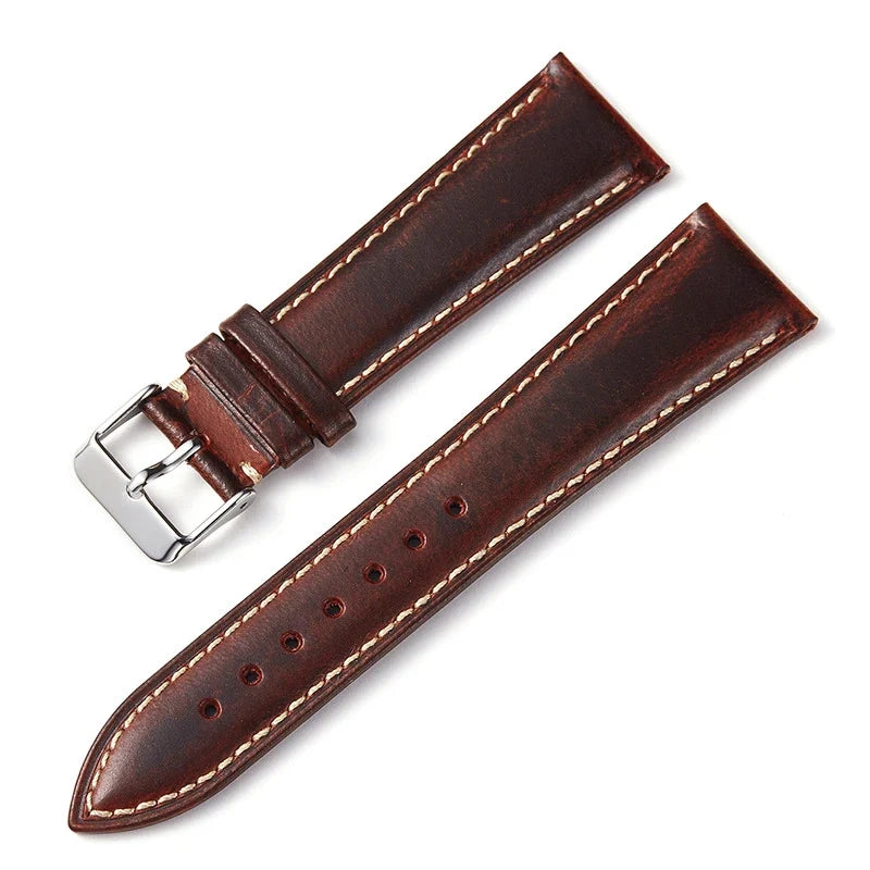 OnePlus Watch Bands, Oil Wax Leather Strap, Cowhide Replacement Band
