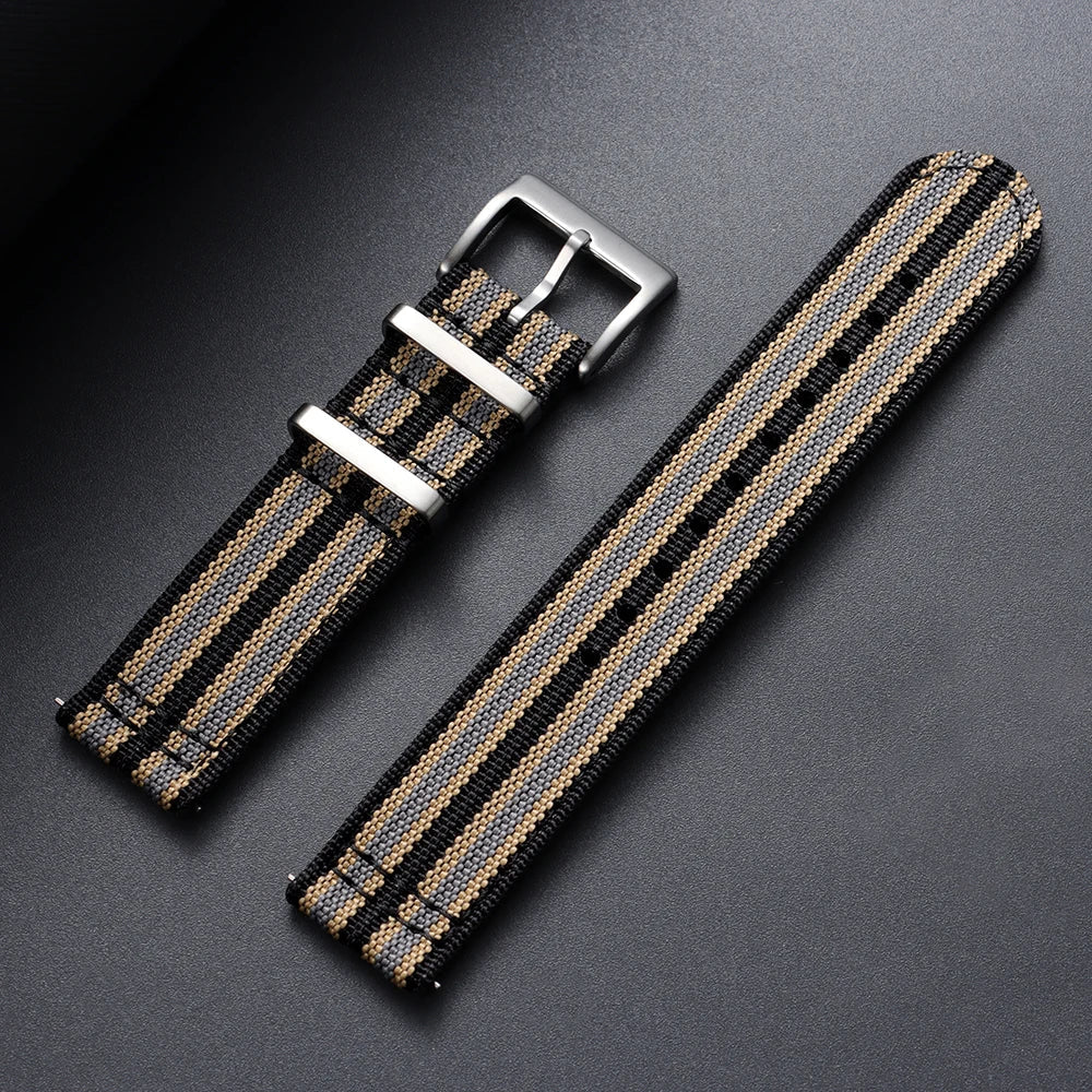 Motorola Moto Smartwatch Bands Ribbed Nylon Canvas Quick Release Watch Strap