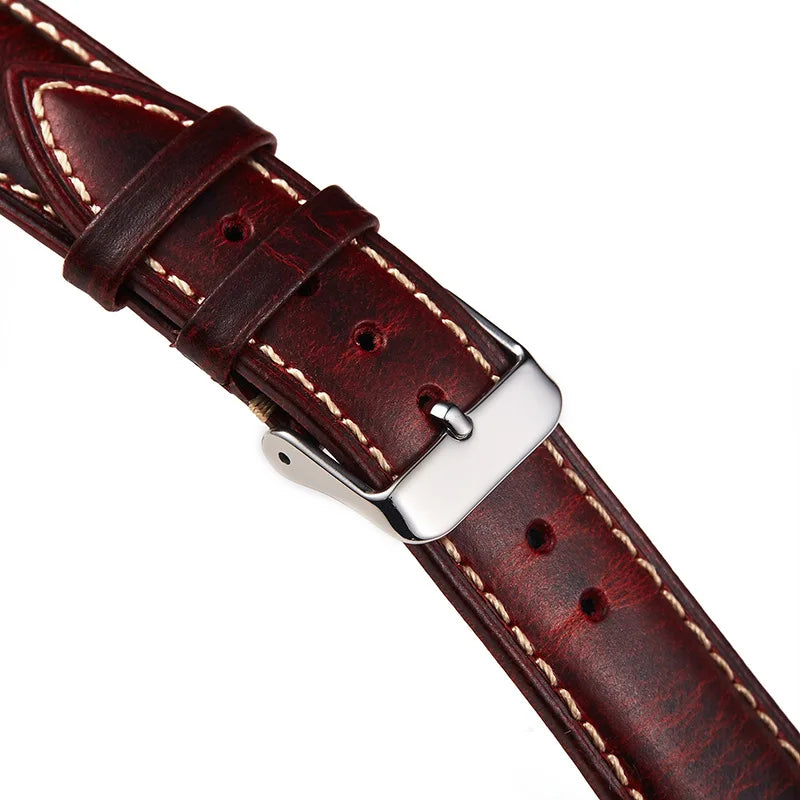 OnePlus Watch Bands, Oil Wax Leather Strap, Cowhide Replacement Band