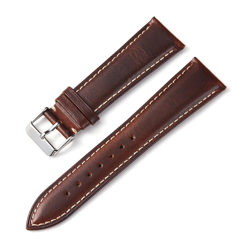 OnePlus Watch Bands, Oil Wax Leather Strap, Cowhide Replacement Band