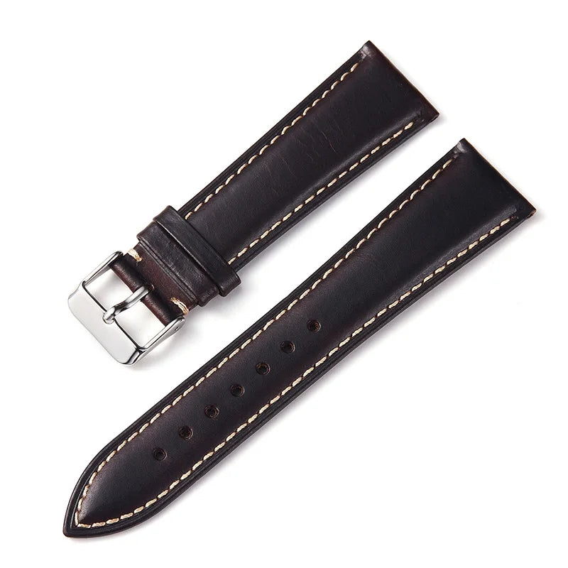 OnePlus Watch Bands, Oil Wax Leather Strap, Cowhide Replacement Band