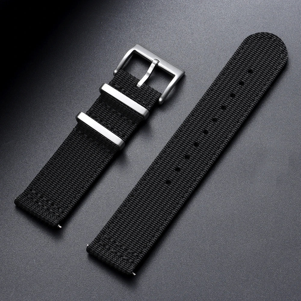 OnePlus Smartwatch Bands Ribbed Nylon Woven Canvas Fabric Quick Release Watch Straps
