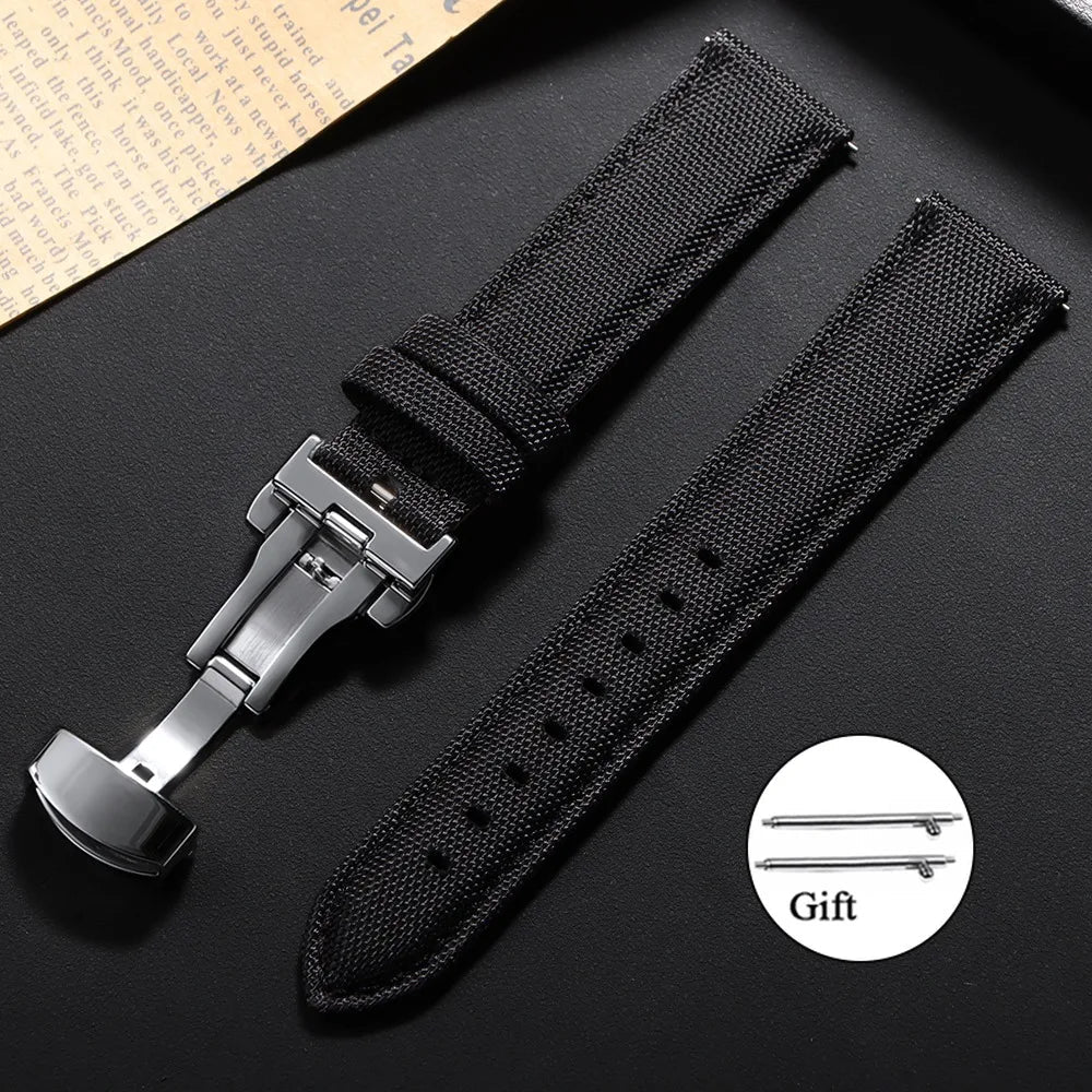 Motorola Moto Watch Bands Quick Release Sailcloth Nylon Strap Bracelet