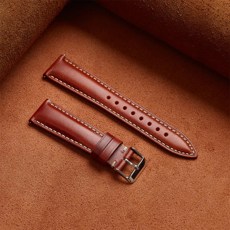 OnePlus Watch Bands, Oil Wax Leather Strap, Cowhide Replacement Band