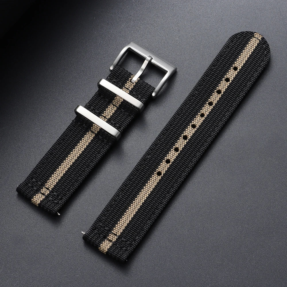 Motorola Moto Smartwatch Bands Ribbed Nylon Canvas Quick Release Watch Strap