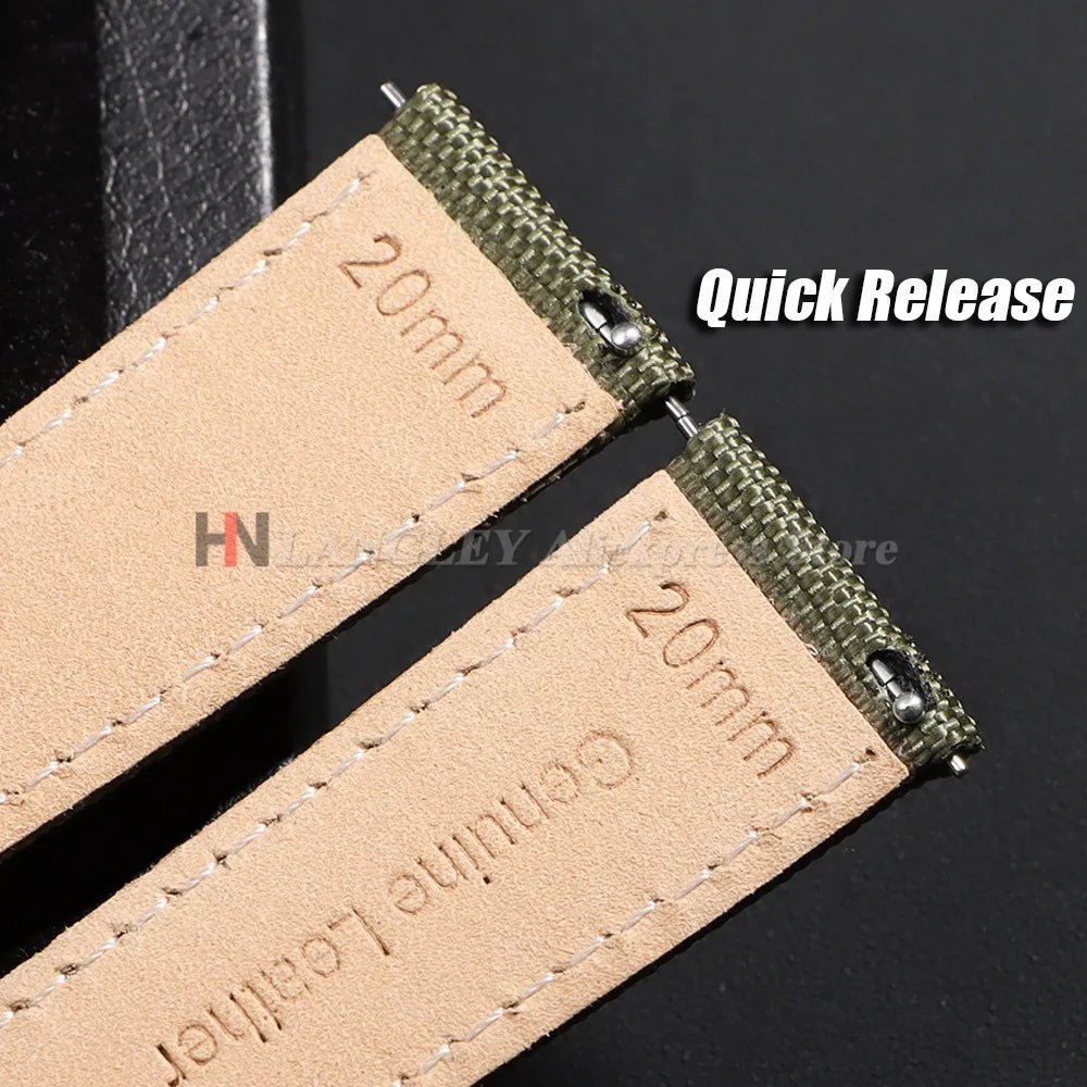 Motorola Moto Watch Bands Quick Release Sailcloth Nylon Strap Bracelet