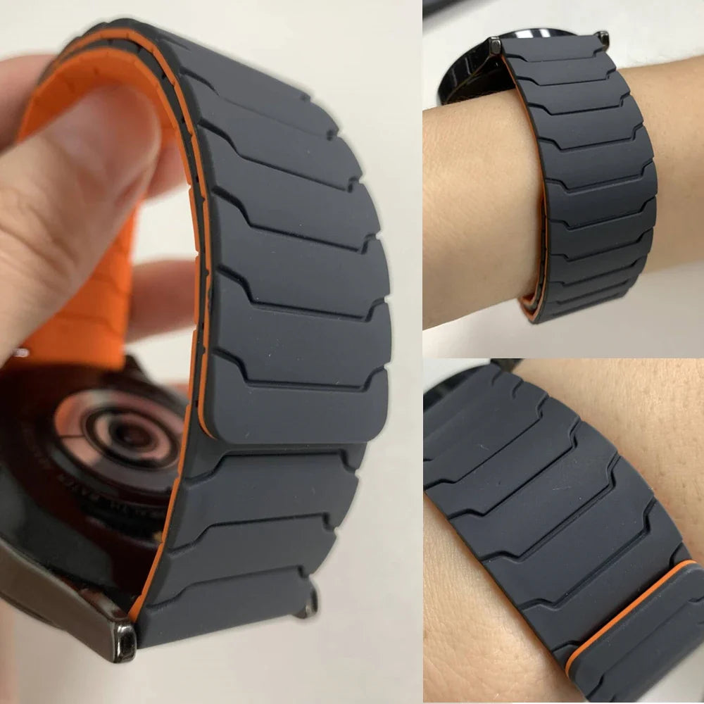 OnePlus Smartwatch Bands, Magnetic Silicone Loop Sport Watch Band Strap