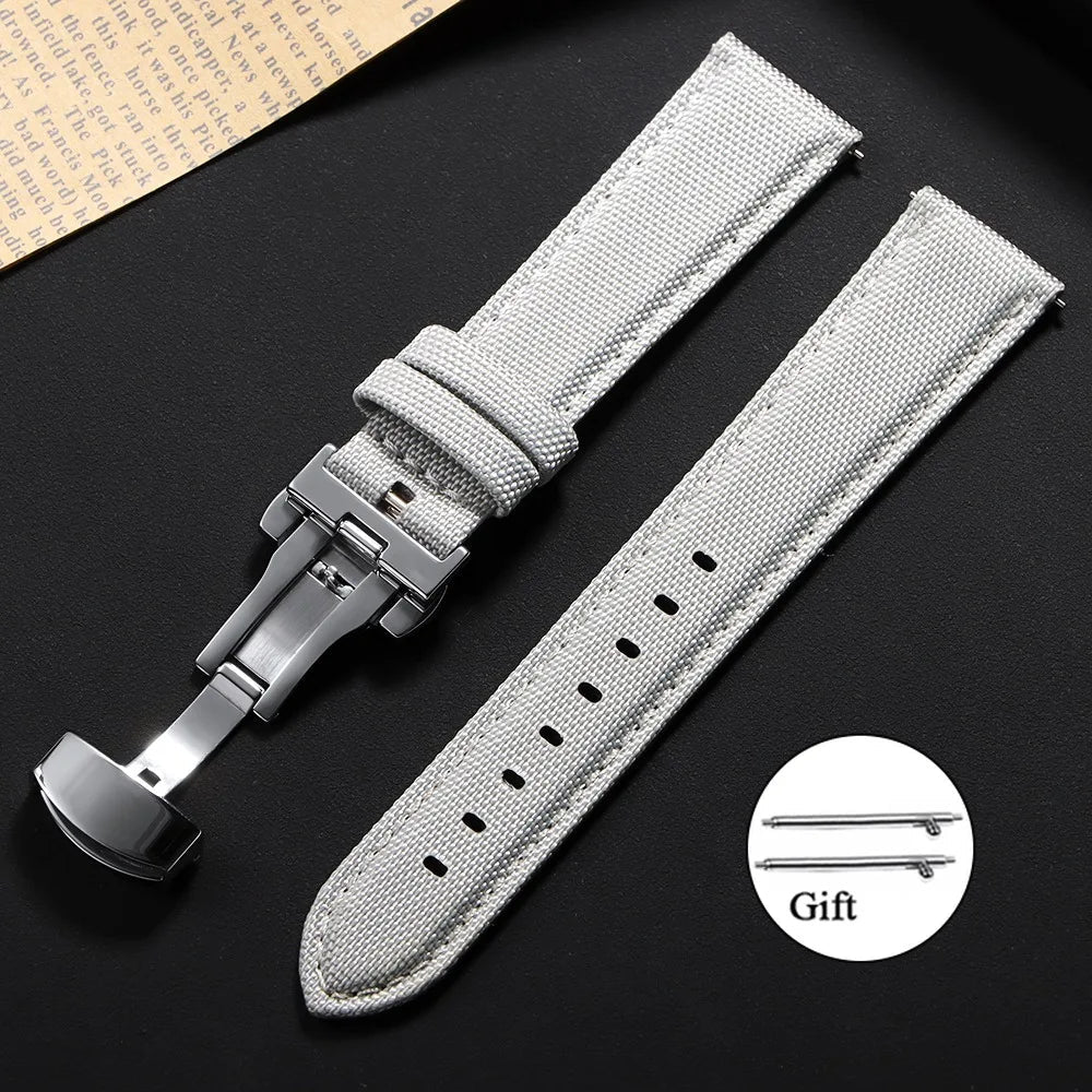 Motorola Moto Watch Bands Quick Release Sailcloth Nylon Strap Bracelet