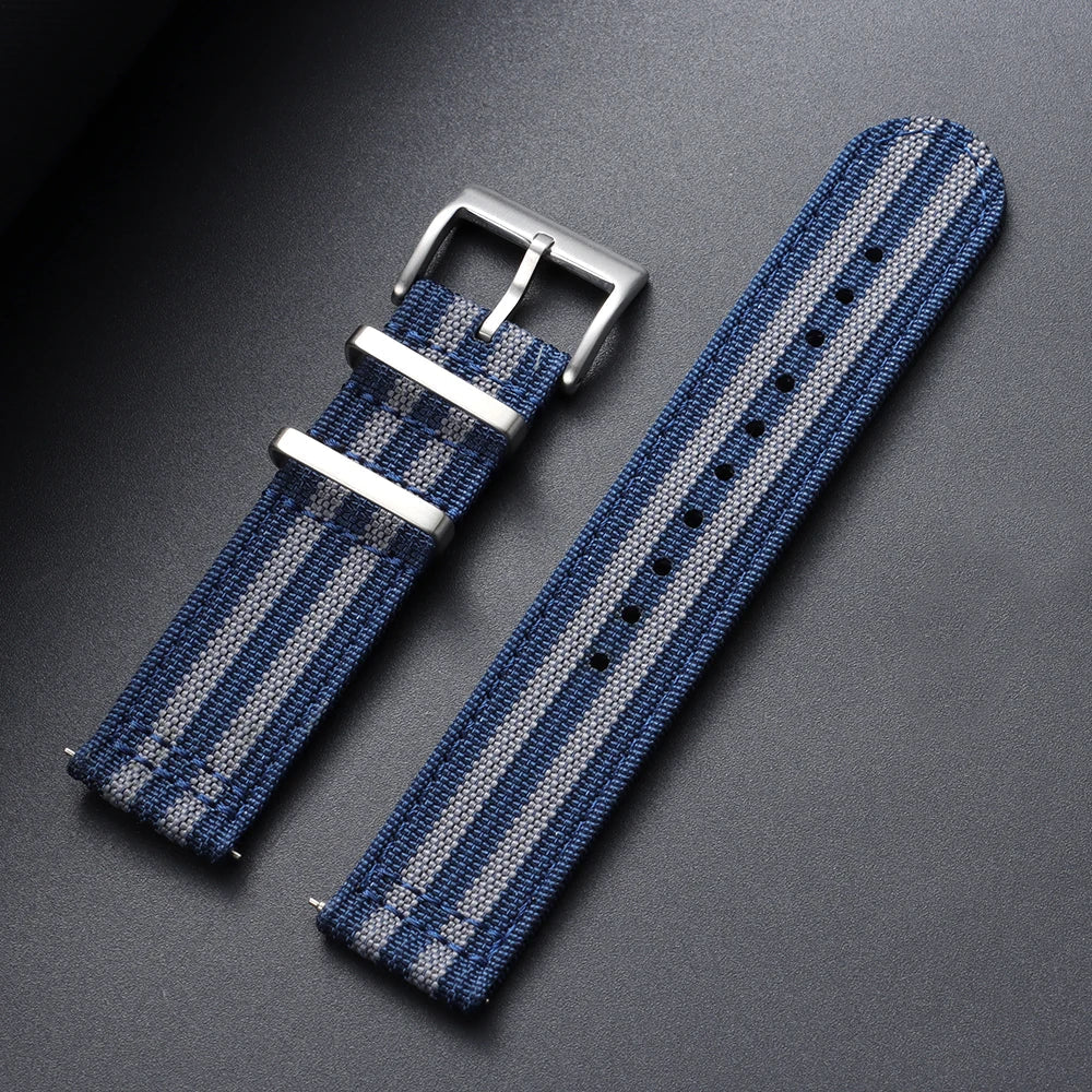 Motorola Moto Smartwatch Bands Ribbed Nylon Canvas Quick Release Watch Strap