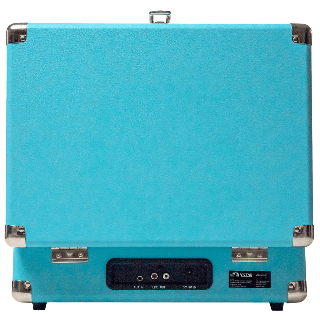Victor Metro Dual Bluetooth Suitcase Turntable in Turquoise