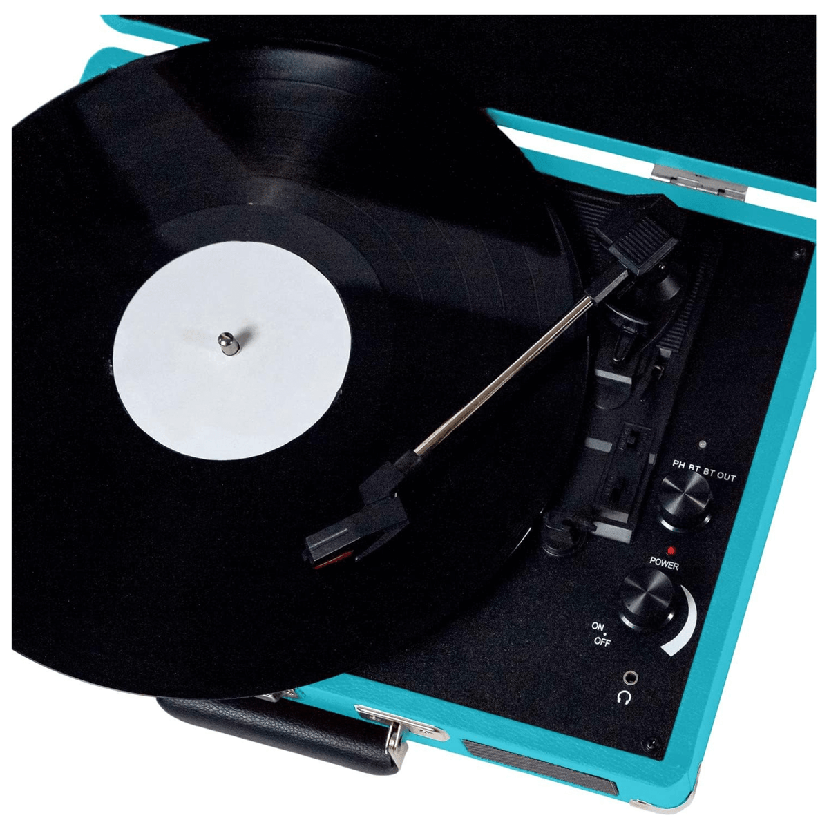 Victor Metro Dual Bluetooth Suitcase Turntable in Turquoise
