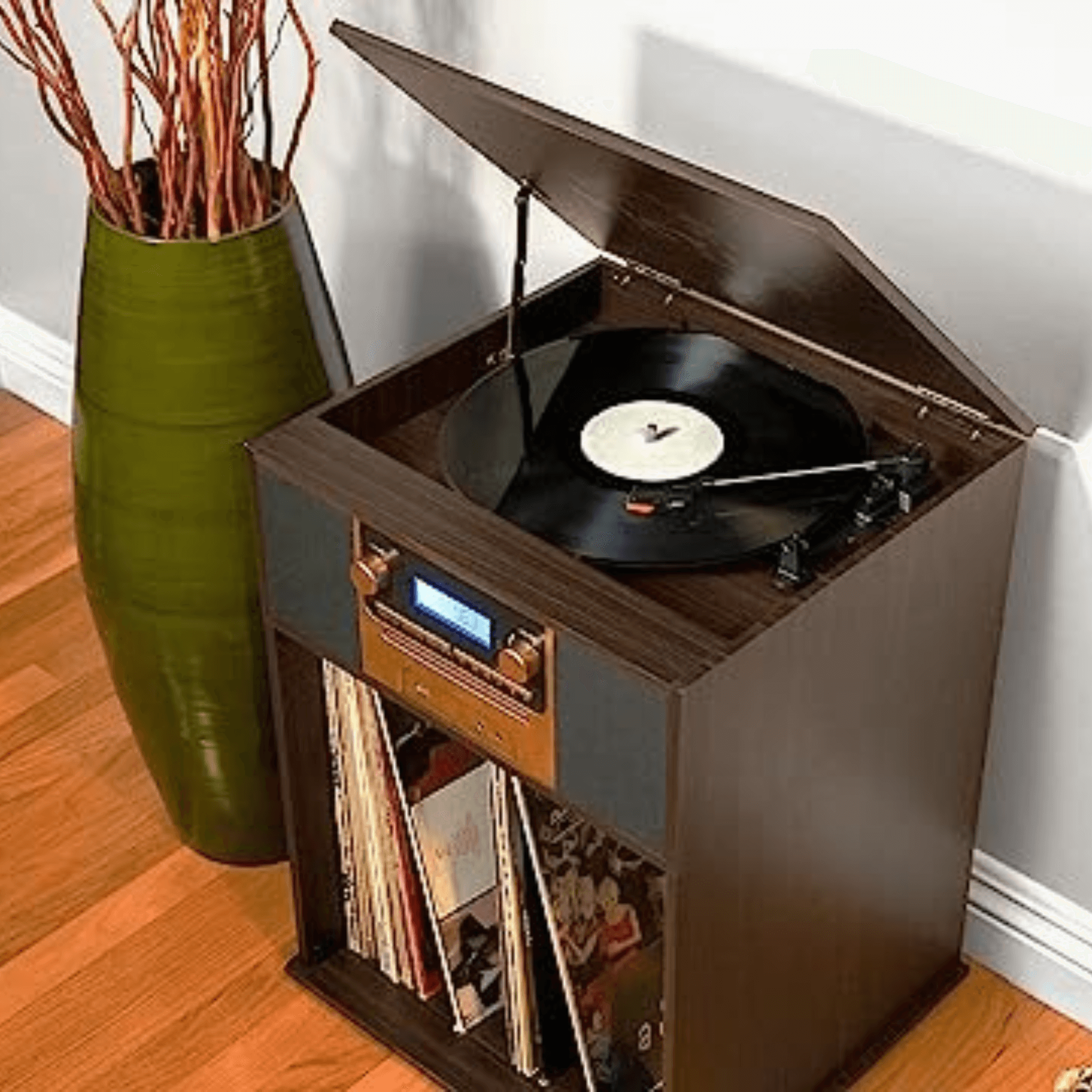Victor Boyleston 7-in-1 3-Speed Turntable Music Center Espresso -  Refurbished