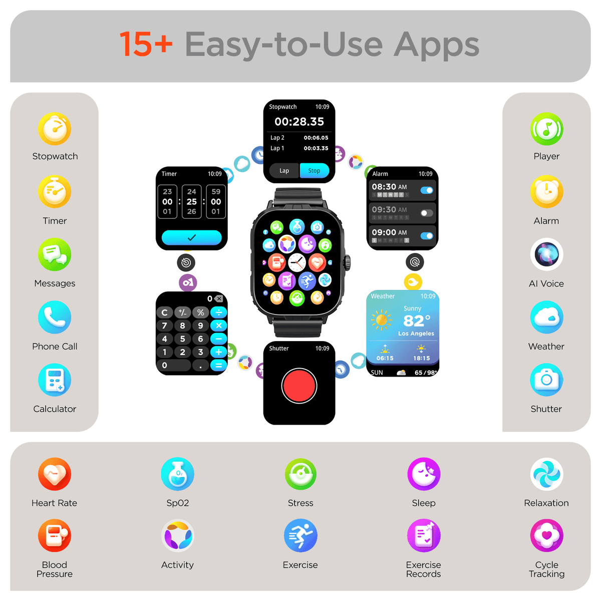 HyperGear FIT X2 Smartwatch and Fitness Tracker - additional product photo