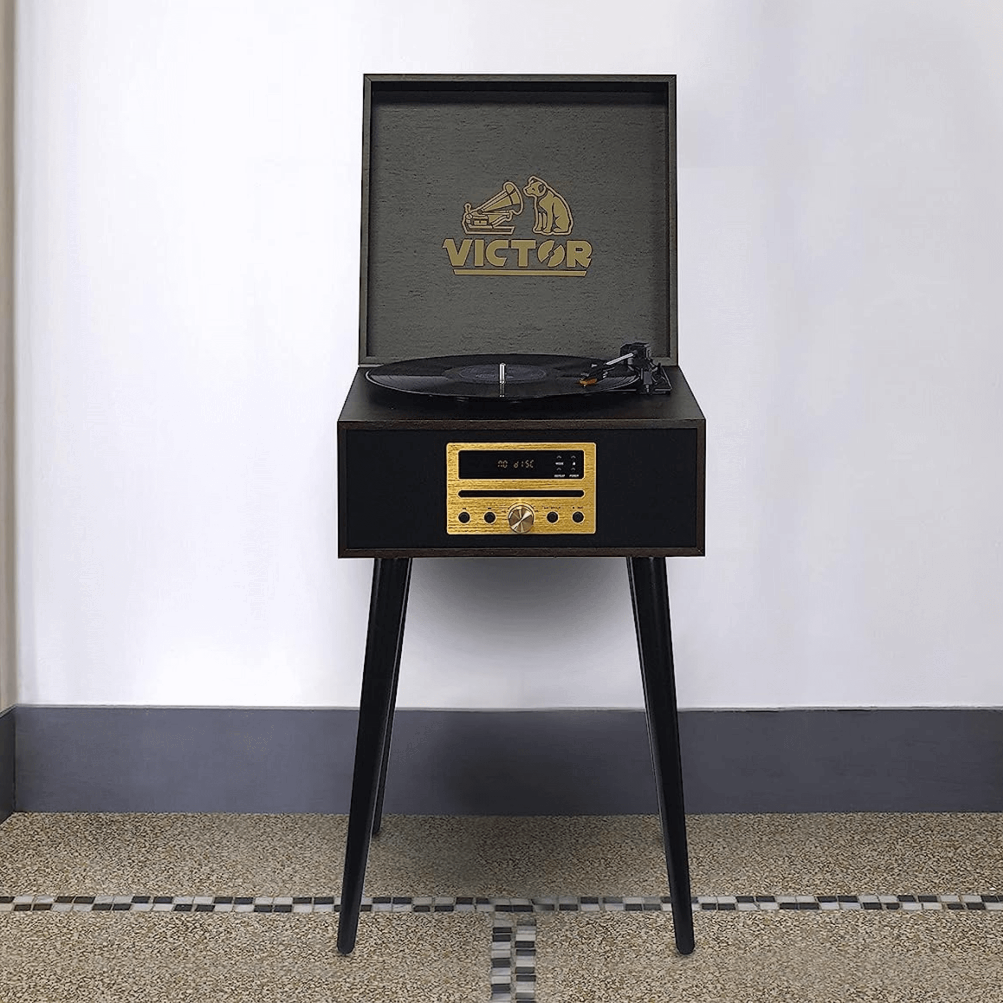 Victor Newbury 8-in-1 Music Center Espresso -  Refurbished