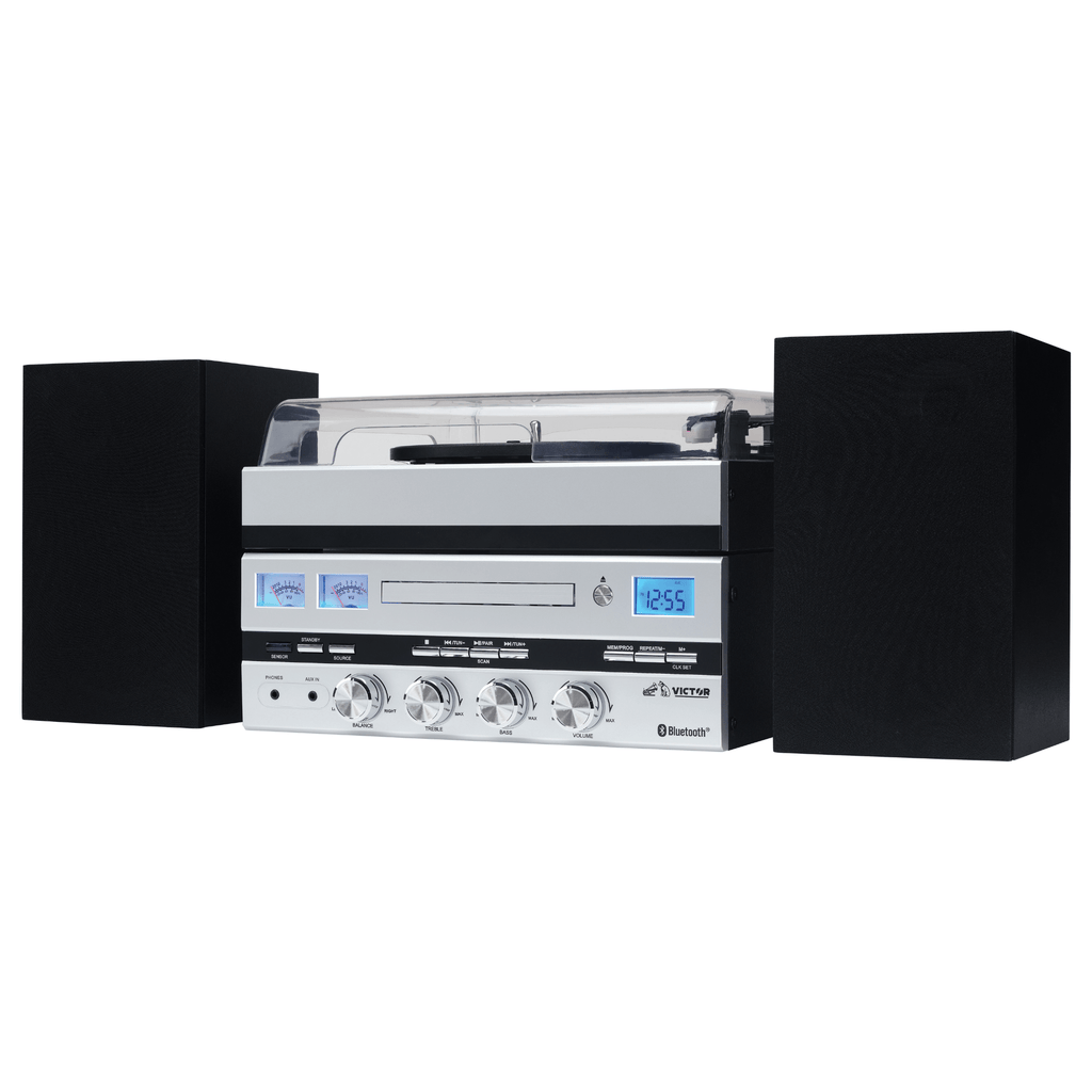 Victor Geneva 5-in-1 Desktop Music Center with Streaming Capabilities and FM Radio