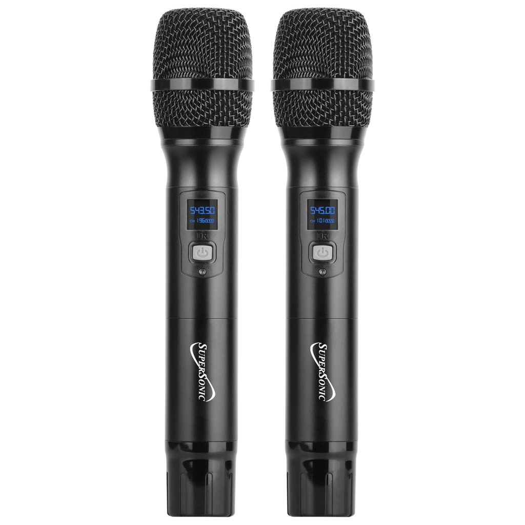 Supersonic UHF Dual Channel Selectable Frequencies Professional Wireless Microphone - additional product photo