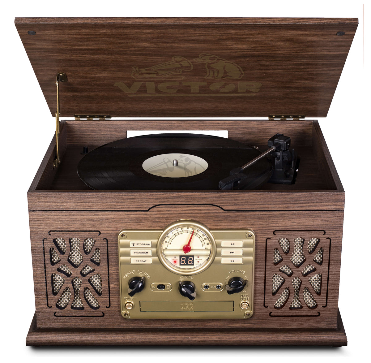 Victor State 7-in-1 Wood Music Center - additional product photo