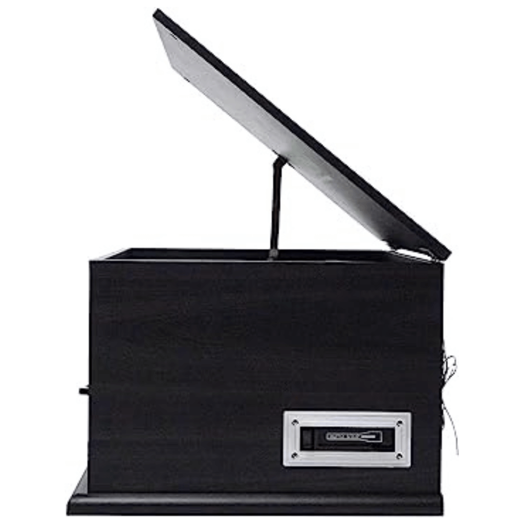 Victor State 7-in-1 Wood Music Center Graphite - Refurbished
