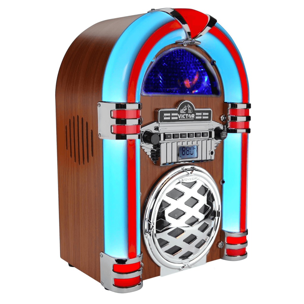 Victor Broadway II Desktop LED CD Jukebox Mahogany - Refurbished